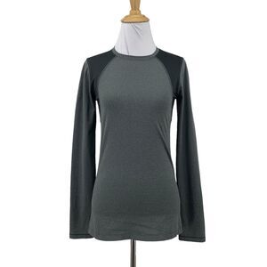 Columbia Omni Wick T Shirt Womens XS Extra Small Grey Long Sleeve Raglan Tee